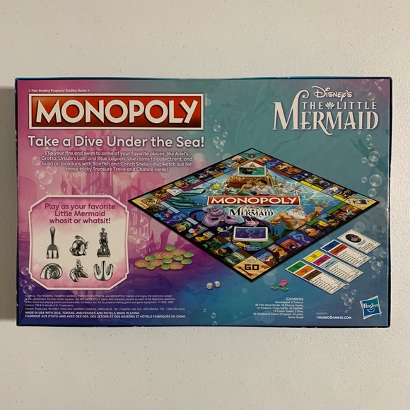 Monopoly®: Disney The Little Mermaid Edition Board Game-New - Picture 6 of 8